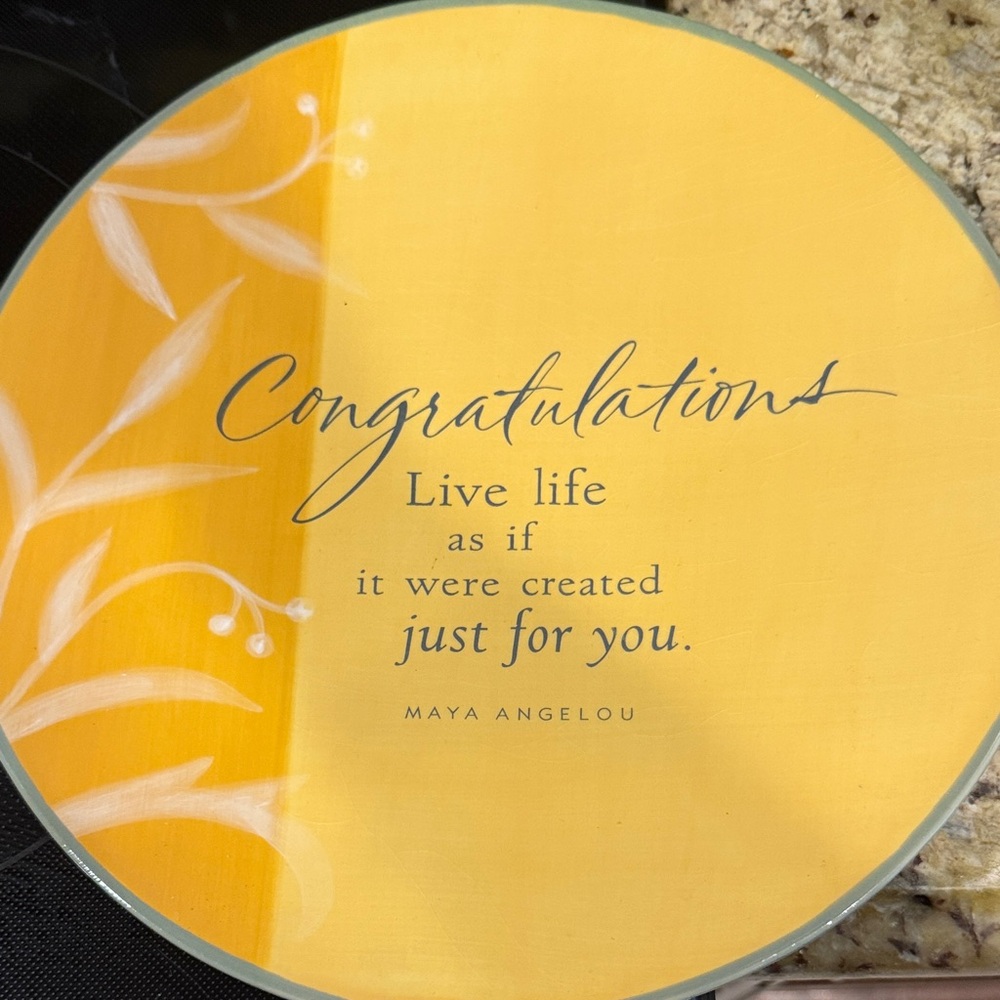 Maya Angelou Quote Hallmark Congratulations Decorativr Plate 2004